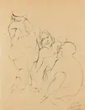 Ball by George Grosz, 1929, Reed pen drawing, sold Jun 2014