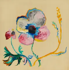 Andreas Jawlensky, Schranktürchen mit Blumenbild, 1924, Oil on panel