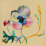 Andreas Jawlensky, Schranktürchen mit Blumenbild, 1924, Oil on panel