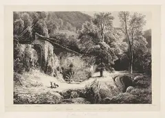 Carl Blechen, Mühle bei Amalfi, 1830, Lithograph