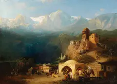 Paul Franken, Aus dem Nord-Kaukasus, 1876, Oil on canvas