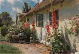 Sommertag in Herfølge by Peder (Peder Mørk Mønsted) Mönsted, 1934, Oil on canvas, sold May 2014