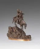 Wassily Jakowlewitsch Grachev, Stolzer Kosakenreiter mit seiner Braut, Ca. 1880/90, Bronze