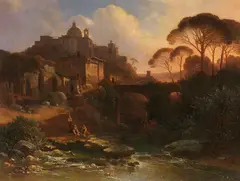 Wilhelm August Schirmer, Ariccia, 1836, Oil on canvas