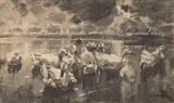 Alexander Koester, Enten, Um 1920, Charcoal