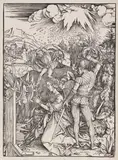 Die Marter der heiligen Katharina by Albrecht Durer, Um 1498, Woodcut, sold May 2014