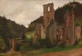 Johann Hermann Carmiencke, Zugeschrieben - Klosterruine Allerheiligen bei Oppenau im Lierbachtal (Schwarzwald), 1840, Oil on paper