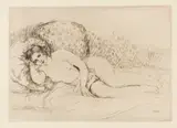 Femme couchée (tournée à gauche) by Pierre-Auguste Renoir, 1906, Etching, sold May 2014