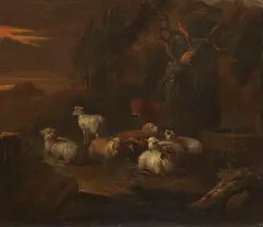 Jacob van der Does I, Zugeschrieben - Der rote Papagei, Ca. 1650/60, Oil on canvas