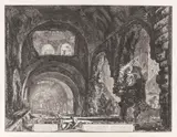 Veduta interna della Villa di Mecenate by Giovanni Battista Piranesi, 1764, Etching, sold May 2014