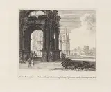 Gabriel Pérelle, 12 Bll.: Arkadische Landschaften mit antiken Ruinen und Figurenstaffage, Etching