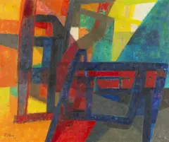 Maurice Estève, La chapelaude, 1951, Oil on canvas