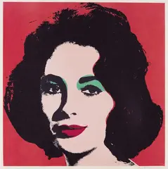 Liz by Andy Warhol, 1964, Offset lithograph in colors, sold Dec 2013