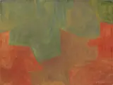 Serge Poliakoff, Composition vert-rouge, 1962, Gouache