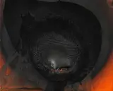 Black Shell by Otto Piene, 1986, Oil, sold Dec 2013