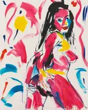 Luciano Castelli, Couleur Woman, 1984, Oil on canvas