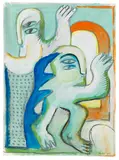 Ohne Titel by Horst Antes, 1964, Watercolor, sold Dec 2013