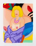Tom Wesselmann, Claire sitting with robe half off (Vivienne), 1993, Silkscreen in colors