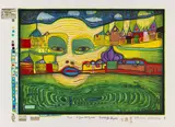 Regentag by Friedensreich Hundertwasser, 1971, Silkscreen in colors, sold Dec 2013