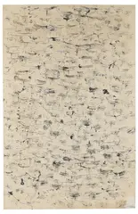 Gerhard Hoehme, Porträt eines Musikers, 1960, India ink drawing
