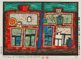 2-13 schwimmende Fenster by Friedensreich Hundertwasser, 1979, Woodcut in colors, sold Dec 2013