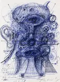 Jean Tinguely, Cyclop, 1978, Ball-point drawing
