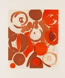 Ernst Wilhelm Nay, Sechs Aquatinten. Über den Menschen, 1965, Etching and aquatint in colors