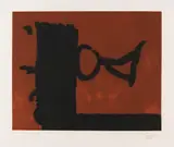 The Razor's Edge by Robert Motherwell, 1985, Etching in colors, sold Dec 2013