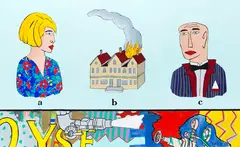 Moritz Götze, abc, 1994, Acrylic on canvas