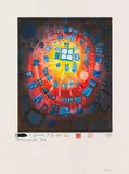 Friedensreich Hundertwasser, Window out of the pond - window into the pond, 1978, Etching in colors