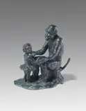 Ohne Titel (Affe mit Ida) by Jörg Immendorff, 2006, Bronze, sold Dec 2013