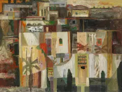 Paul Ohnsorge, Dorf in Marokko, 1963, Oil on canvas