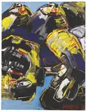 Peter Haese, Figuration II [Bea springt hoch], 1993, Acrylic on canvas