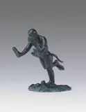 Jörg Immendorff, Ohne Titel (Affe schiebend), 2006, Bronze