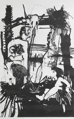 Sebastian Speckmann, Ranch., 2006, Linocut