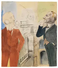 Otto Dix, Börsenspekulanten, 1923, Pen and India ink