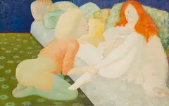 Léonor Fini, L´Entre - deux, 1967, Oil on canvas