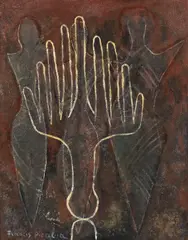 Francis Picabia, Mains et fantômes, 1948, Oil on fibreboard