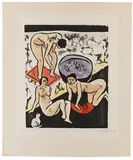 Max Pechstein, Badende I, 1911, Woodcut