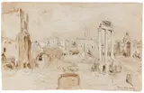 Hans Purrmann, Forum Romanum (Rom), 1923, Pencil drawing