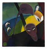 Armand Bouten, Ohne Titel (Mann mit Calla), 1920, Oil on canvas