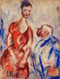 Paar by Christian Rohlfs, 1919, Tempera, sold Dec 2013