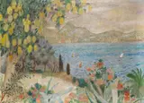 Max Peiffer Watenphul, Bucht von Amalfi (Rückseite: Landschaft bei Gaëta)