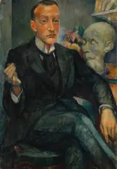 Bildnis Dr. Malte Wagner by Anita Rée, 1920, Oil on cardboard, sold Dec 2013