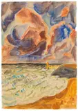 Erich Heckel, Brandung, 1915, Watercolor