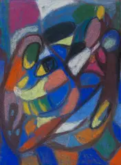 Komposition by Adolf Hölzel, 1928, Pastel, sold Dec 2013