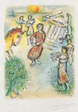 Marc Chagall, Die Zubereitung des Festmahls für die Freier, 1975, Lithograph in colors