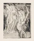 Ernst Ludwig Kirchner, Wigmann - Tanzgruppe, 1928, Etching