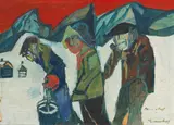 Bruno Krauskopf, Bergbewohner (Drei Männer im Schnee)