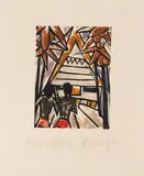 Otto Lange, 7 Blätter: Van Zantens glückliche Zeit, 1919, Woodcut in colors